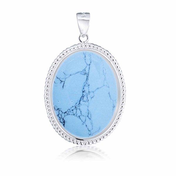 Classic Cameo Oval Pendant - Turquoise image